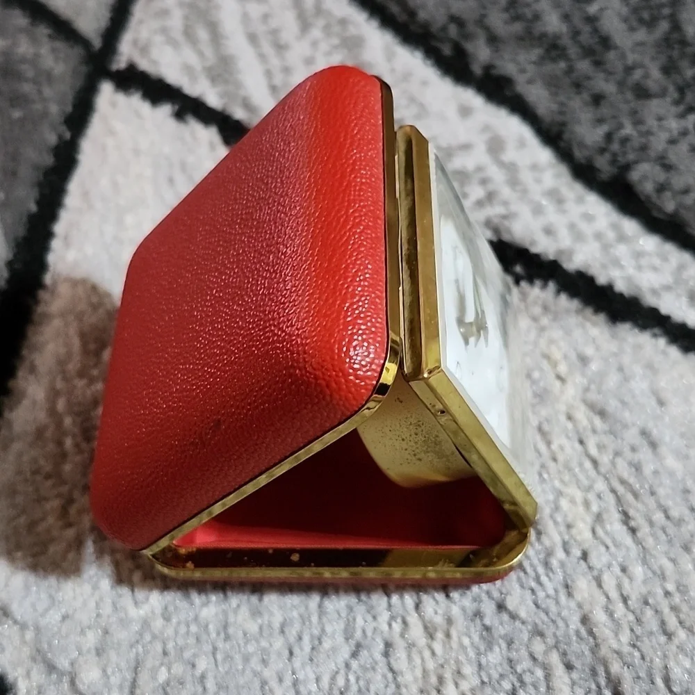 1980'S VINTAGE SETH THOMAS WIND-UP TRAVEL ALARM CLOCK RED CASE NO.3801
